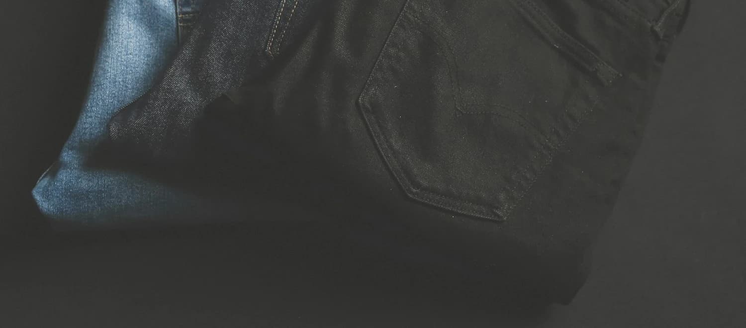 Editorial reference photograph of blue jeans; not a bruce&me garment