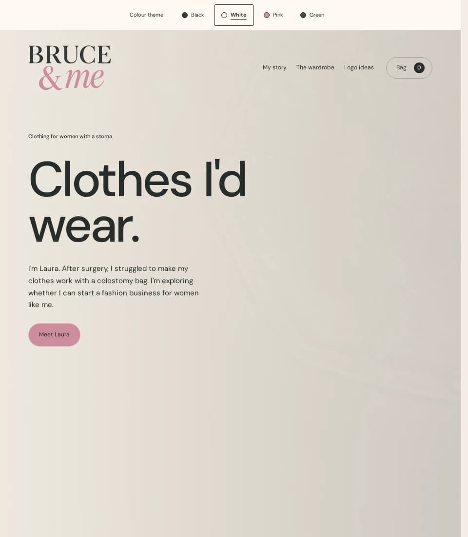 Fashion editorial, white theme